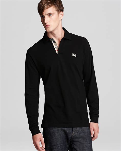 burberry brit cotton-piqué polo shirt|burberry long sleeve polo shirts.